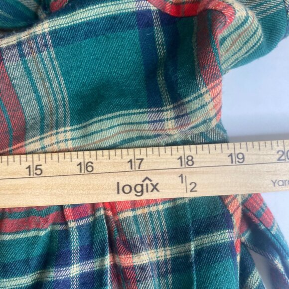 NWT Bloomchic Midi Dress Size 14/16 Red Green‎ Plaid Flannel Belted - Picture 9 of 11